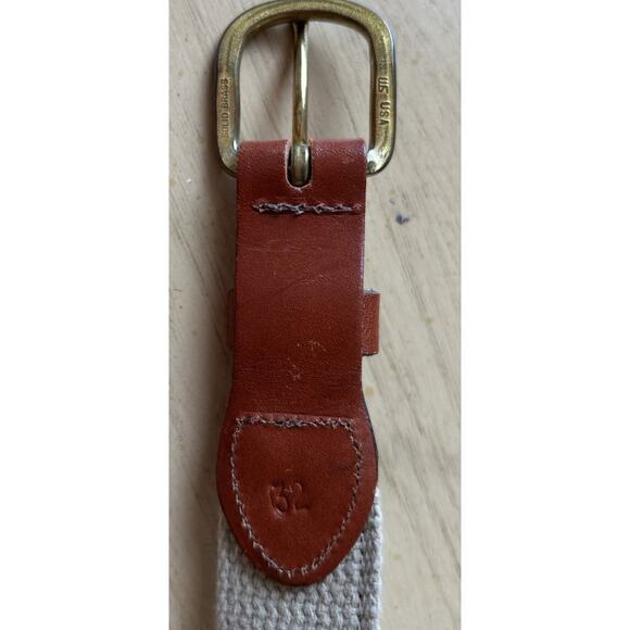 Leather Man LTD Canvas Belt Mens 32 Fish Mahi Blue Dolphin Brass Buckle USA Dad - Picture 4 of 12